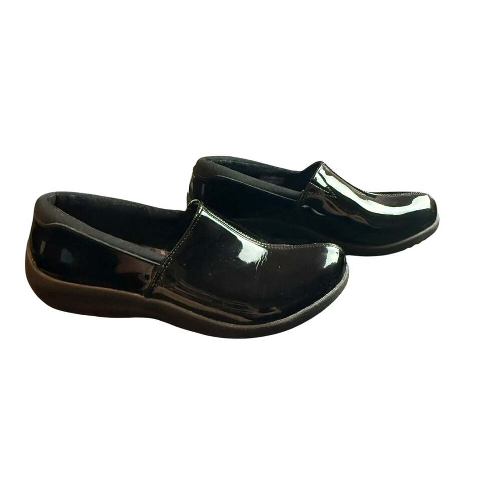 Skechers Relaxed Fit Memory Foam Black Patent Leather Slip-On Shoes Size 8.5